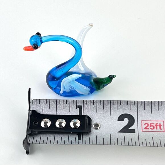 Vintage Art Glass Murano Style Swan Goose Hand Blown Figurine - Picture 6 of 6